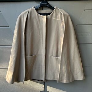 MSGM - Women's Tan Wool-Blend Cape/Poncho